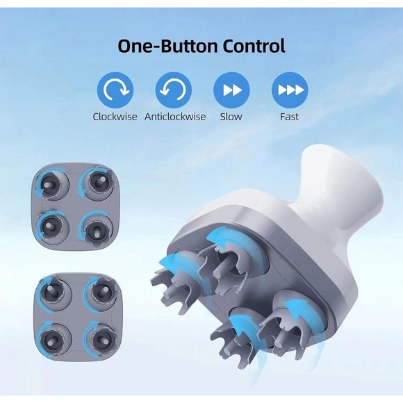 Electric Scalp Massager Portable Head Massager Handheld with Kneading 112 Massag - Picture 4 of 9